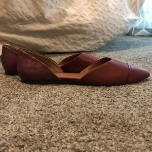 Brand New D’orsay flats in eggplant